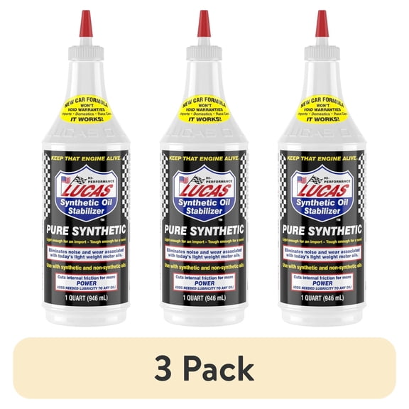 (3 pack) Lucas 10130 Synthetic Oil Stabilizer 32 Ounce