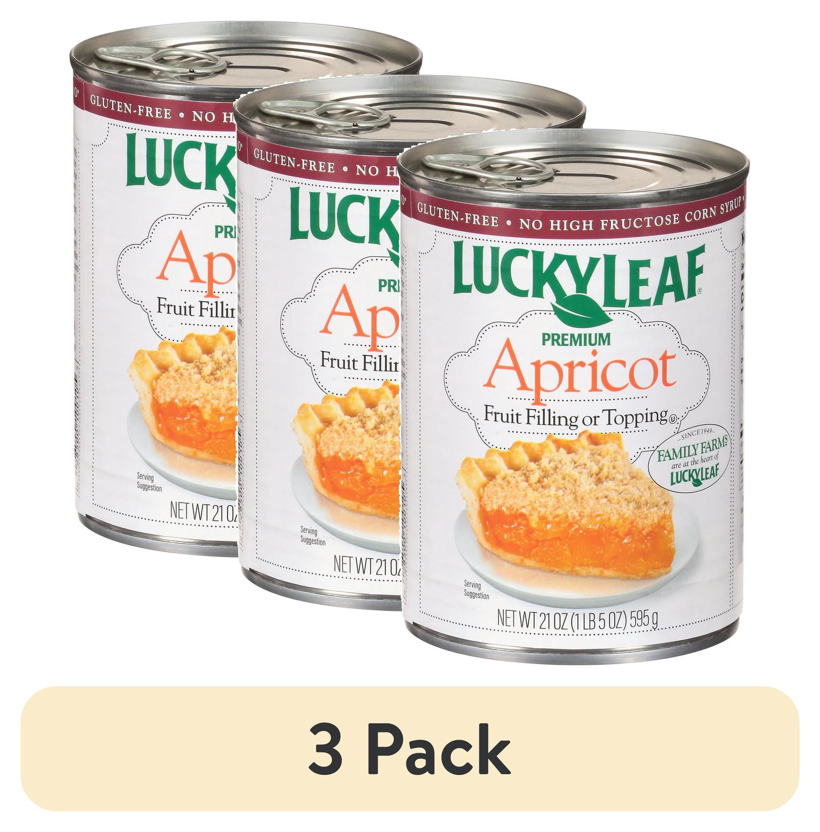 (3 pack) Lucky Leaf® Premium Apricot Fruit Filling & Topping 21 oz. Can