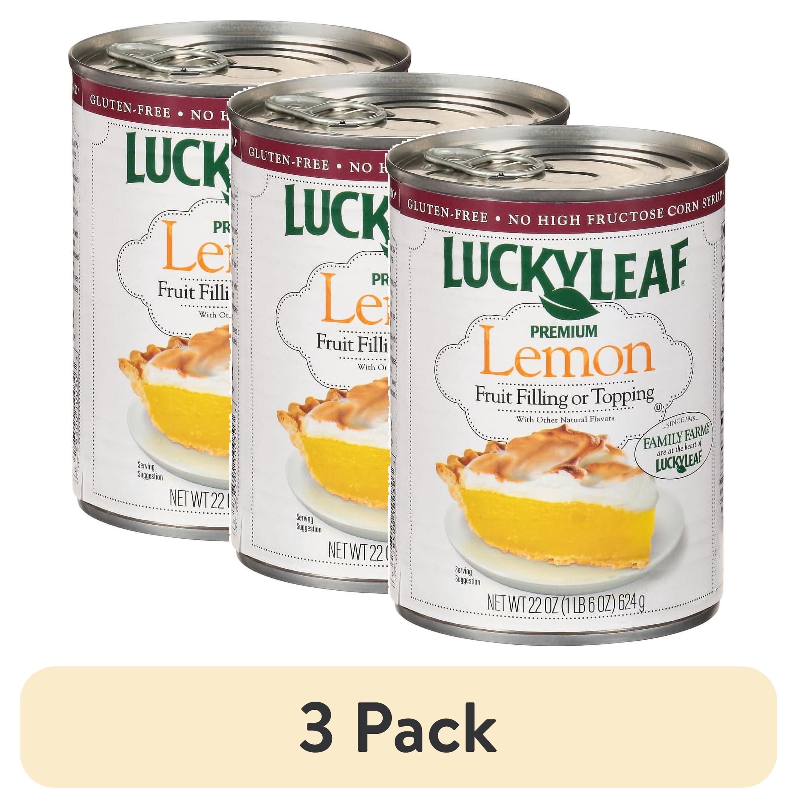 (3 pack) Lucky Leaf Premium Lemon Fruit Filling or Topping, 22oz Can