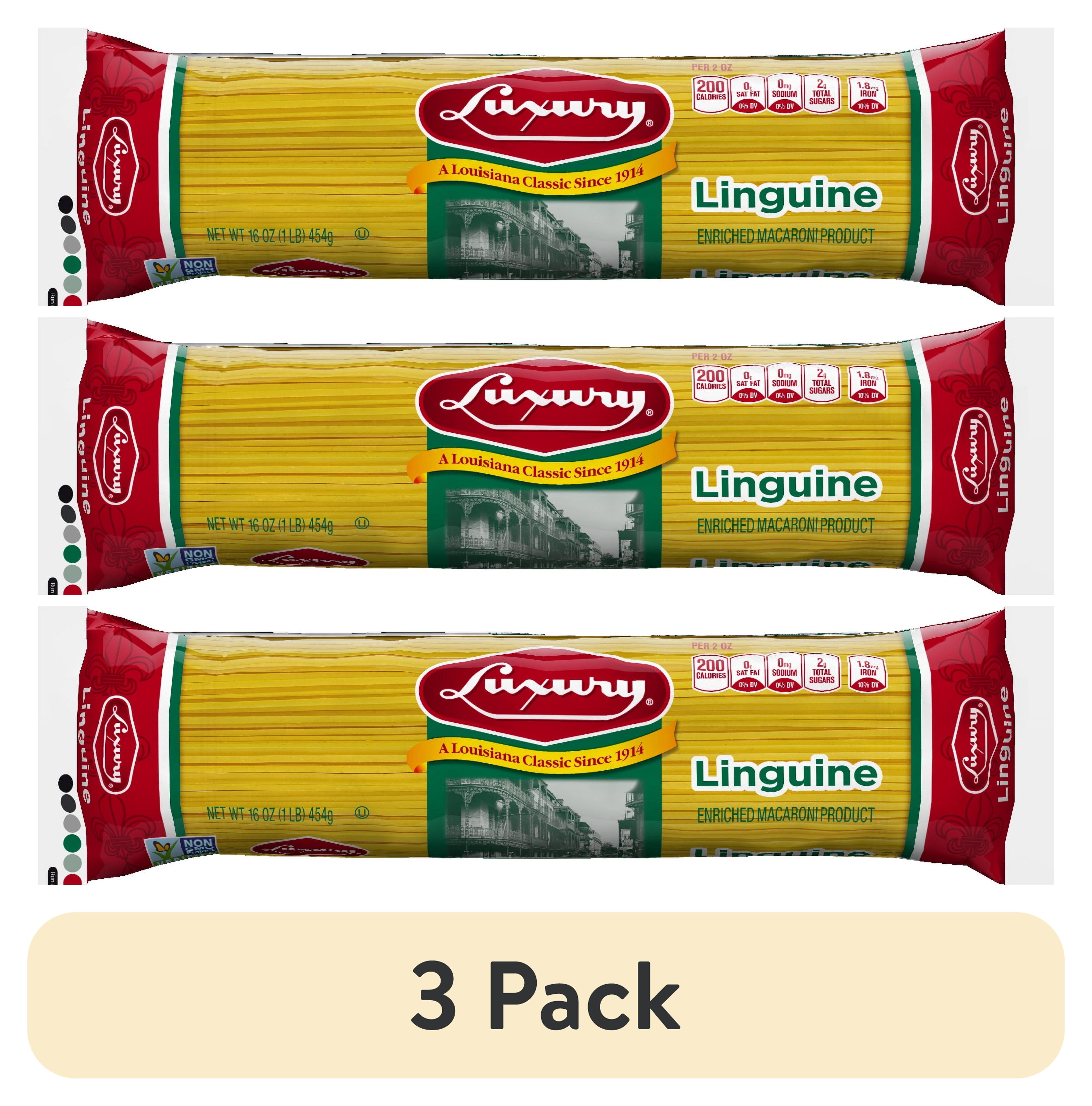 (3 pack) Luxury Linguine Pasta, 24-Pack (16 oz Each) – Authentic Italian-Style Pasta for Classic Pasta Dishes