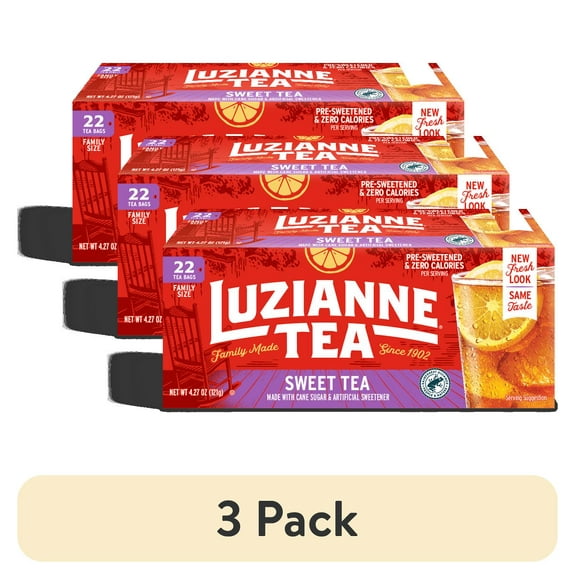 (3 pack) Luzianne Iced Sweet Tea Bags, 22 Count