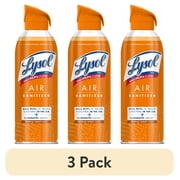 3 pack Lysol Air Sanitizer Spray for Air Sanitization and Bacterial Odor Elimination, Air Freshener Alternative, Tropical Sunset Scent, 10 oz