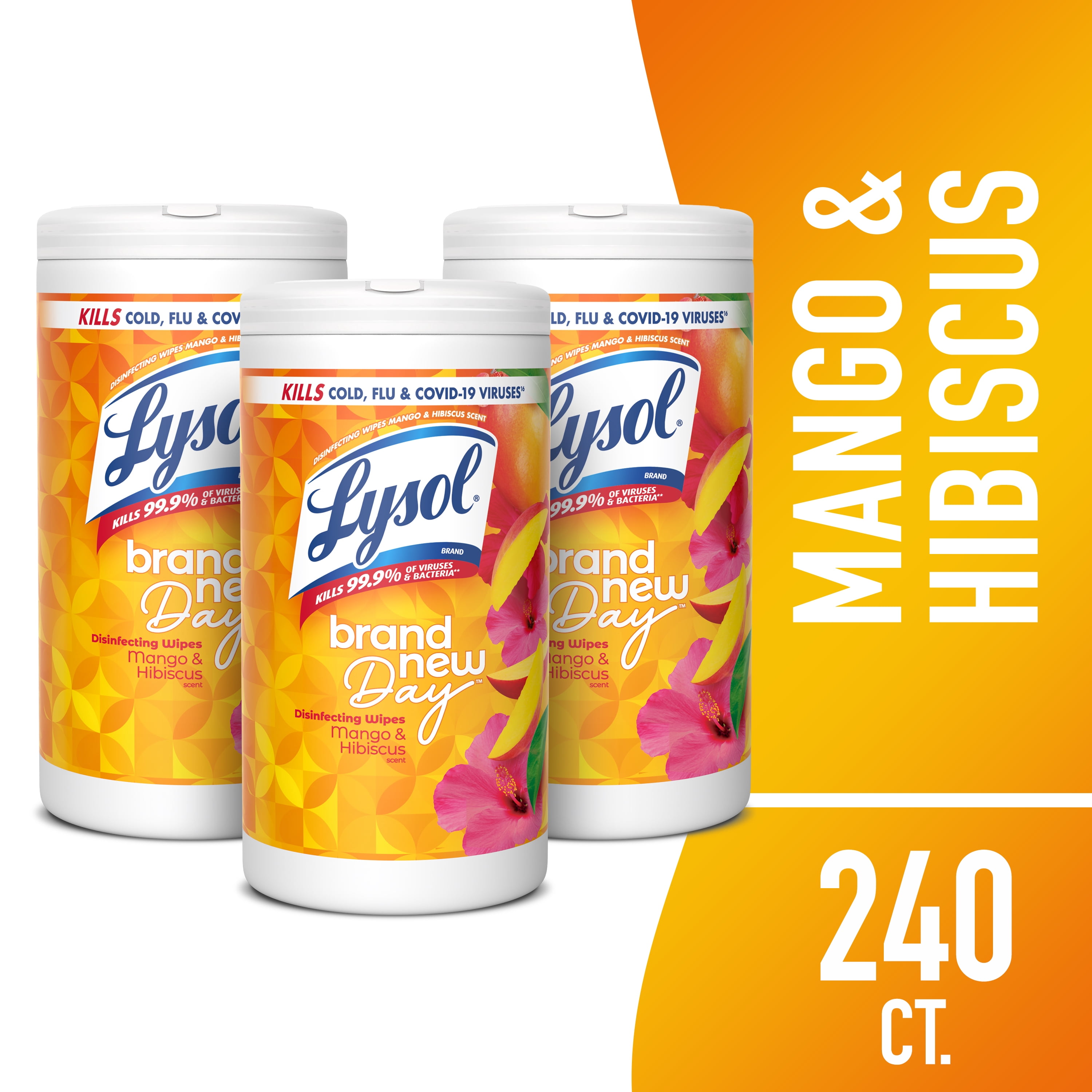 3 pack) Lysol Disinfecting Wipes, All Purpose Cleaner, Multi