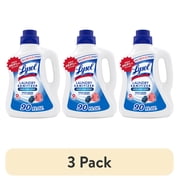 3 pack Lysol Laundry Sanitizer Additive, Laundry Detergent Additive, 0% Bleach, Crisp Linen Scent, 90 oz