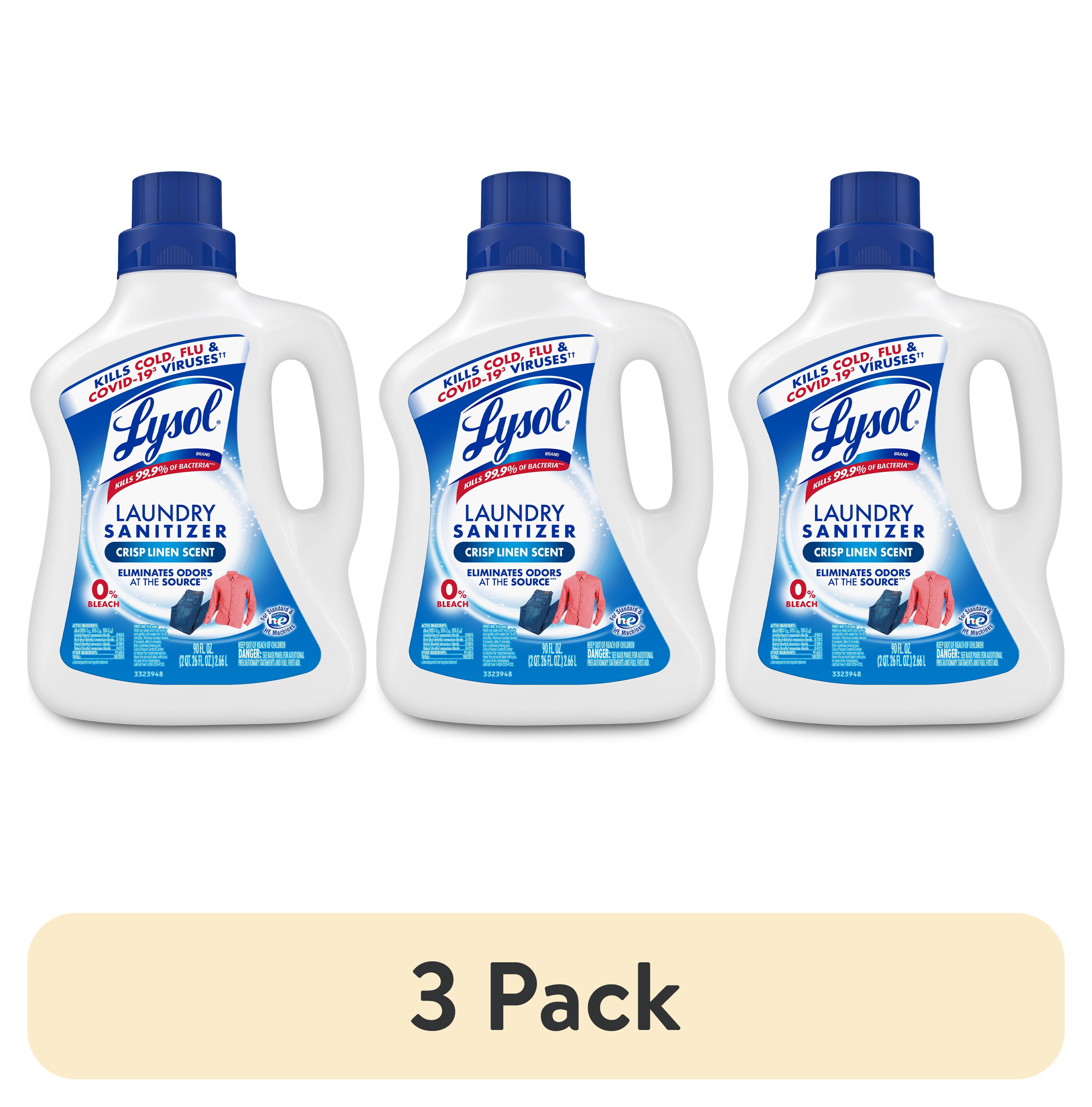 3 pack) Lysol Laundry Sanitizer Additive, Sanitizing Liquid for