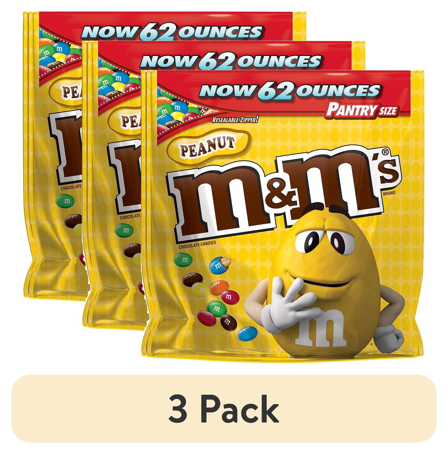 3 pack) M&M's Chocolate Candy, Peanut, 62 Oz - Walmart.com