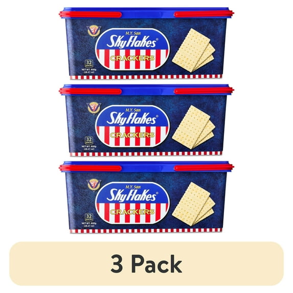 (3 pack) M.Y. San Sky Flakes Crackers, 32 Packs, 28.21 oz