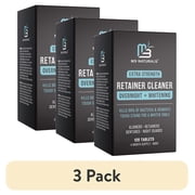 3 pack M3 Retainer Cleaner Overnight + Whitening, Mint Flavor 120 ct | Remove Stains, Discoloration, and Plaque | 4 Month Supply | Denture Cleanser with Whitening Boost