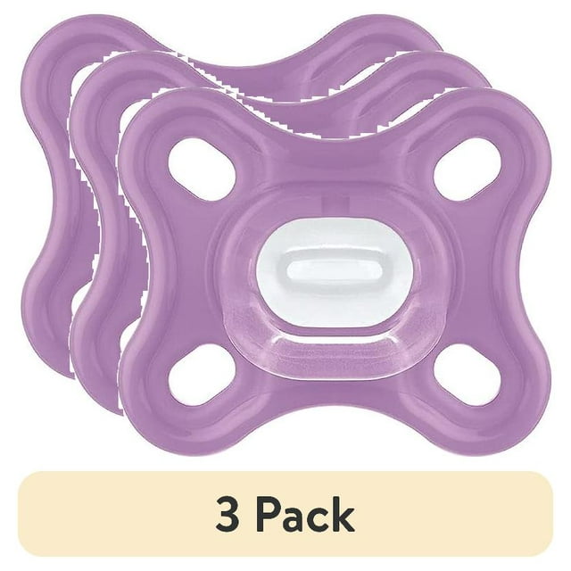 (3 pack) MAM Comfort Pacifier, 0-3 Months, Girl, 2 pack