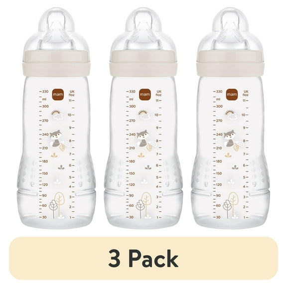(3 pack) MAM Easy Active 11oz Bottle, 2 Pk, Unisex