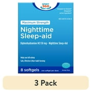 (3 pack) MAXIMUM STRENGTH NIGHTTIME SLEEP AID 8CT
