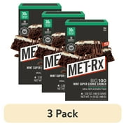 (3 pack) MET-Rx Big 100 Protein Bars, Mint Super Cookie CrunchBars, 4 Ct