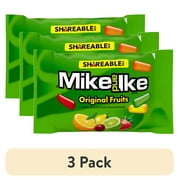 (3 pack) MIKE and IKE Original Fruits Flavored Chewy Candy, 3.5 Ounce, 1 Pouch
