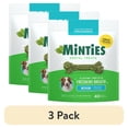 thumbnail image 1 of (3 pack) MINTIES Dog Dental Bone Treats, Dental Chews for Medium Dogs, 40 Count, Shelf-Stable, 1 of 10