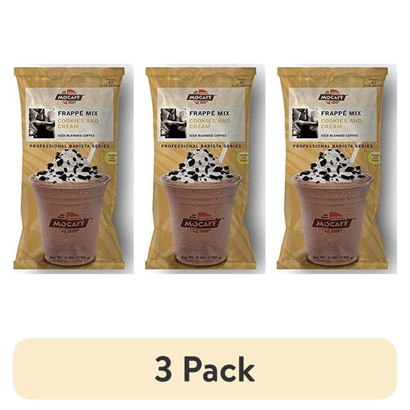 (3 pack) MOCAFE Frappe Cookies & Cream, Ice Blended Coffee, 3-Pound Bag