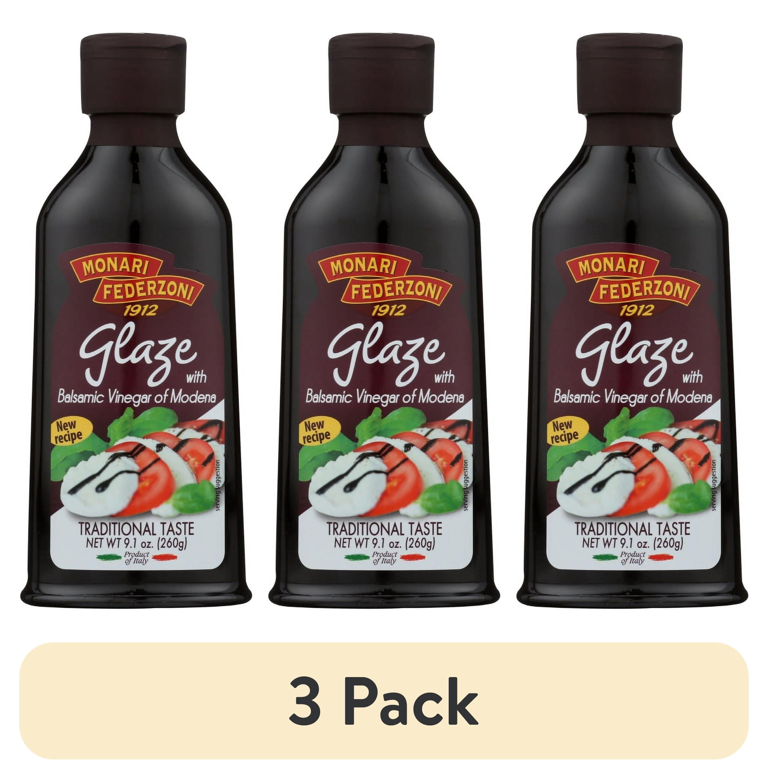 (3 pack) Monari Federzoni Glaze with Balsamic Vinegar, 9.1 oz.