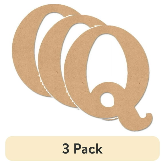 (3 pack) MPI Wood 8" Letter Classic Font Q