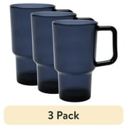 (3 pack) Mainstays 21-Ounce Acrylic Handle Tumbler, Blue