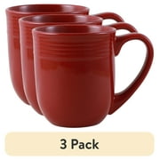(3 pack) Mainstays Chiara Stoneware 16.5-oz Red Mug