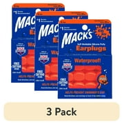 3 pack Macks Soft Moldable Silicone Putty Ear Plugs - Kids Size, 6 Pair - Comfortable Small Earplugs for Swimming, Bathing, Travel, Loud Events and Flying