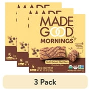 (3 pack) MadeGood Mornings Chocolate Chip Breakfast Bars, 5 Count (1.06oz Each)