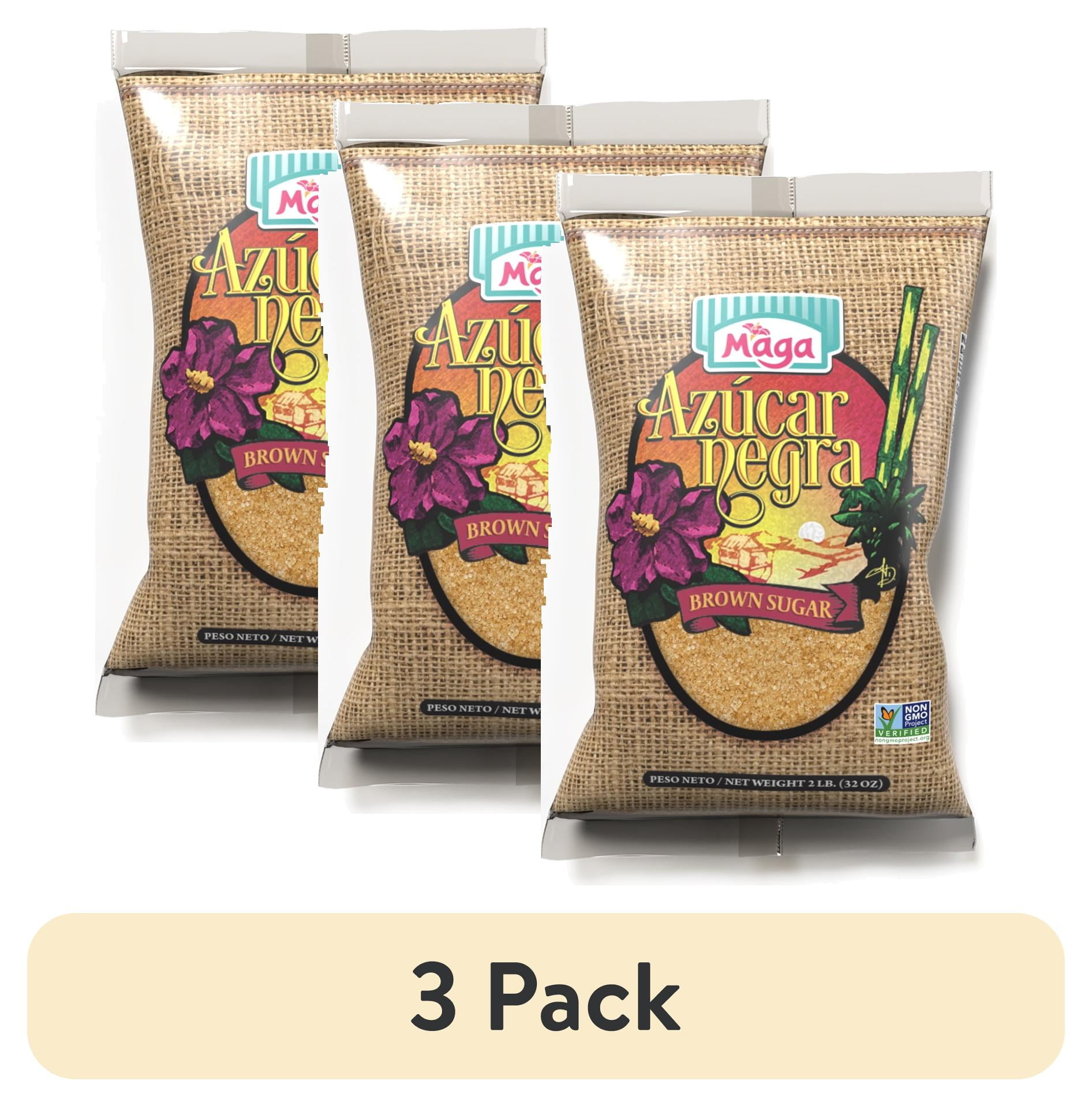 Maga Pure Unrefined Brown Sugar, Gluten Free, 2 lb, Plastic Bag