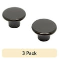 thumbnail image 1 of (3 pack) Mainstays 1-1/4 in. (32 mm) Black Plastic Round Cabinet Knob (2-Pack), 1 of 6