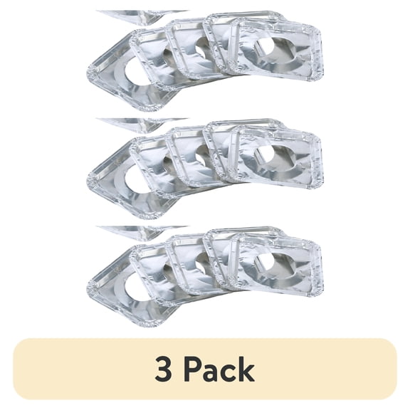 (3 pack) Mainstays 10 Pack Disposable Gas Aluminum Foil Drip Pan Liners