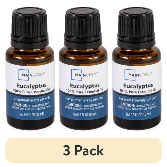 (3 pack) Mainstays Pure Eucalyptus Essential Oil, 15ml, 1 Pack