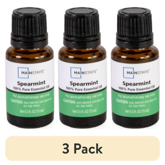 (3 pack) Mainstays Pure Spearmint Essential Oil, 15 ml, 1 Pack