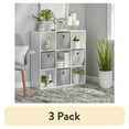 thumbnail interactive-video image 1 of (3 pack) Mainstays 9 Cube Storage Organizer, White, 1 of 13