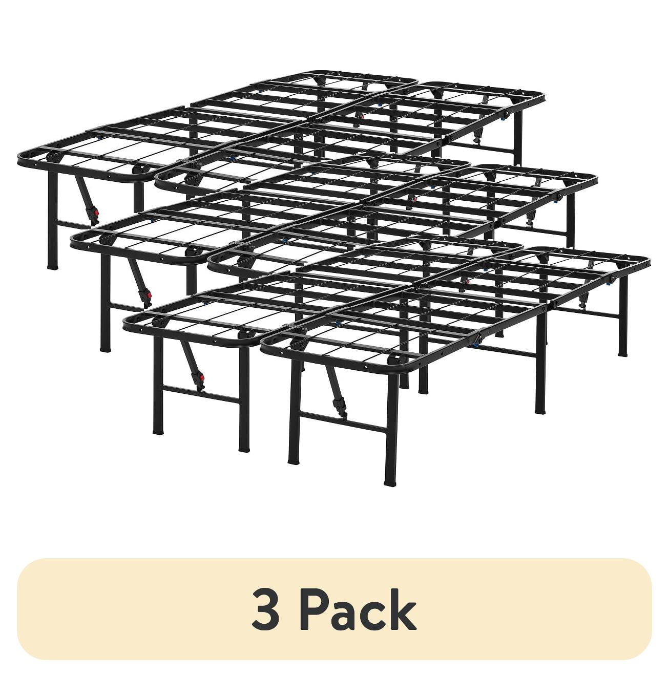 (3 pack) Mainstays 14" High Quad Fold Steel Platform Bed Frame, Twin