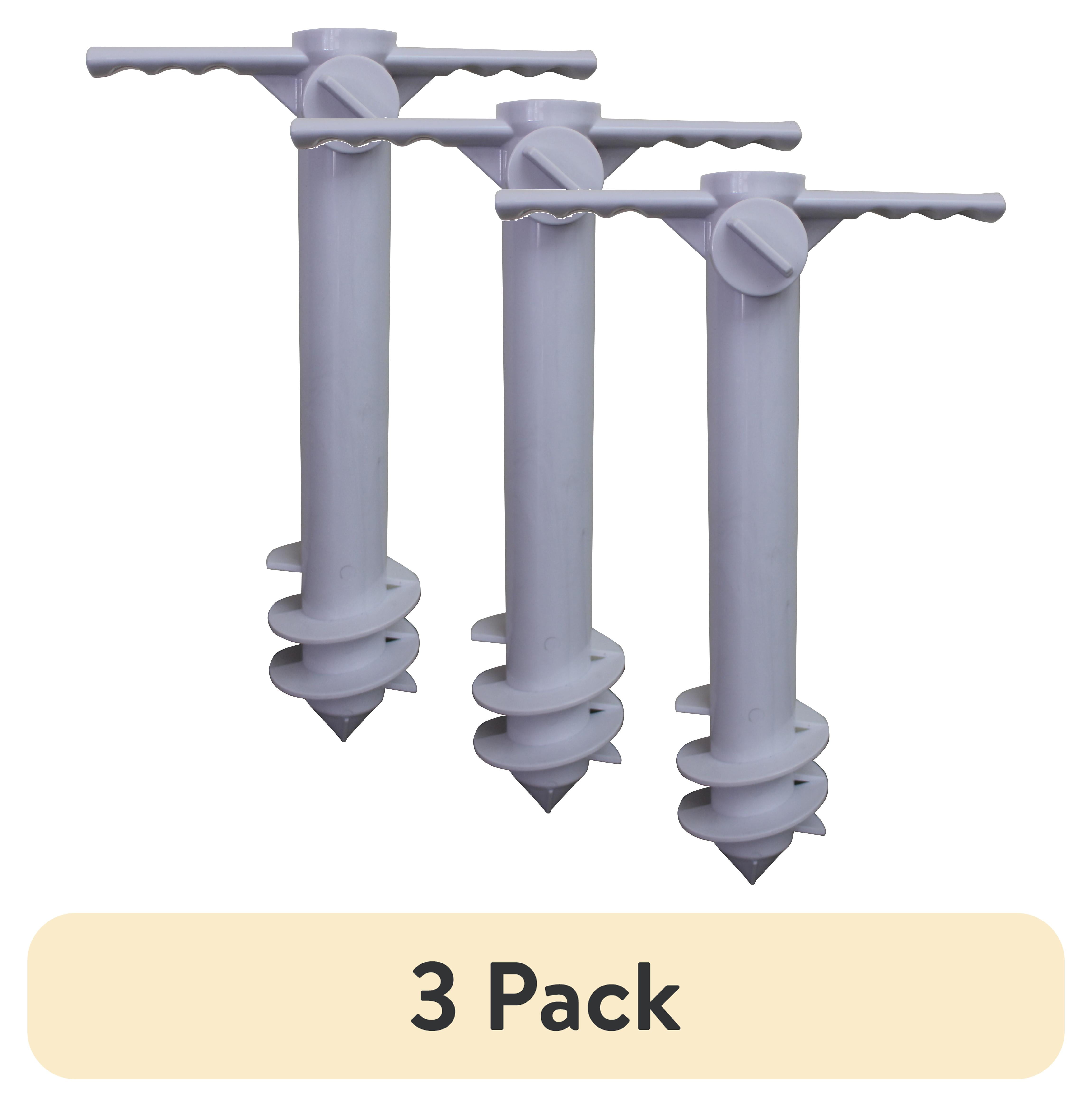 (3 pack) Mainstays 15.4'' Size White Multi-Purpose Resin Screw-in Sand Anchor