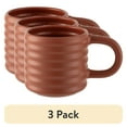 thumbnail image 1 of (3 pack) Mainstays 17oz Ribbed Matte Finish Coffee Mug, Canyon Red, 1 of 7