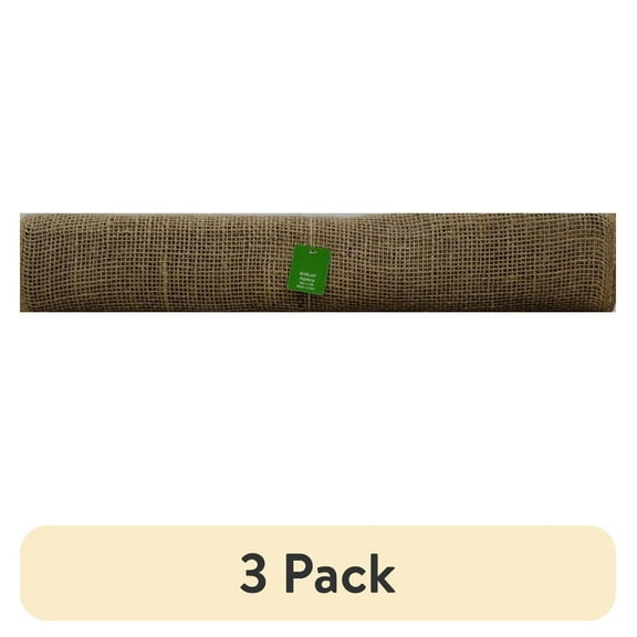 (3 pack) Natural Loose Weave Burlap, 1 Each