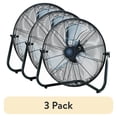 thumbnail interactive-video image 1 of (3 pack) Mainstays 20" 3-Speed High Velocity Tiltable Black Steel Floor Fan, 1 of 11