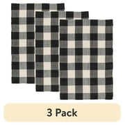 (3 pack) Mainstays 24" x 36" Black & White Outdoor Layering Rug