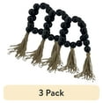thumbnail image 1 of (3 pack) Mainstays Indoor Oriental Minimalist Tabletop Home Décor Made of Wood Color Black 1" Beads, 1 of 6