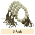 thumbnail interactive-video image 1 of (3 pack) Mainstays Indoor Oriental Minimalist Tabletop Home Décor Made of Wood Color White 1" Beads, 1 of 6