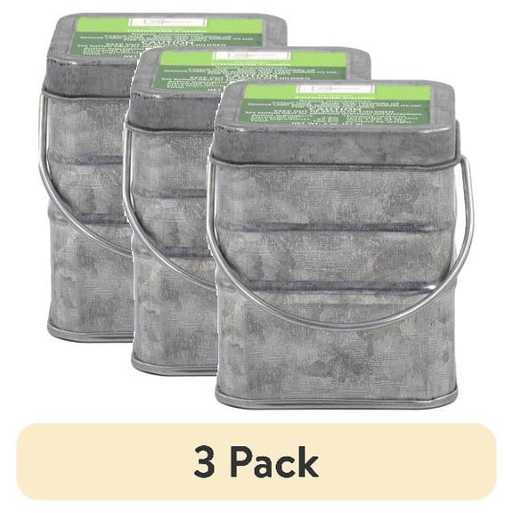 (3 pack) Mainstays Outdoor Citronella Candle - 2oz Mini Metal Bucket | Repels Mosquitoes | Single Wick | Up to 11 Hours Burn Time