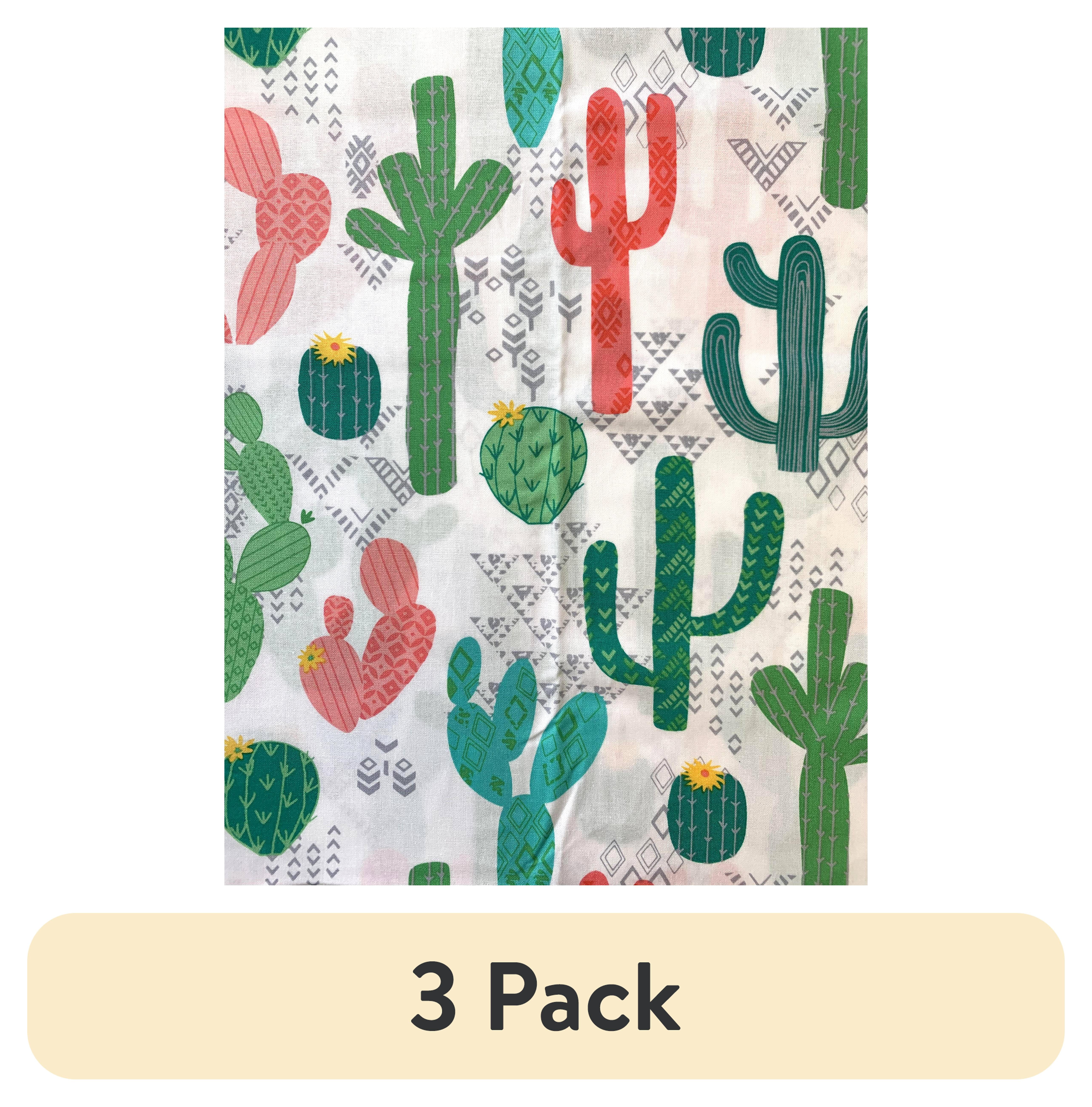 (3 pack) Mainstays 36" Cactus Precut Quilt Square, Multi-color