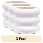 (3 pack) Mainstays 4" White Ceramic Bubble Planter
