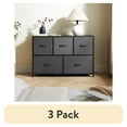 thumbnail image 1 of (3 pack) Mainstays 5-Drawer 40 in Wide Fabric Storage Dresser for Bedroom, Grey, 1 of 12