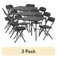 thumbnail image 1 of (3 pack) Mainstays 5 Piece Resin Card Folding Table and Four Folding Chairs Set, Black, 1 of 12