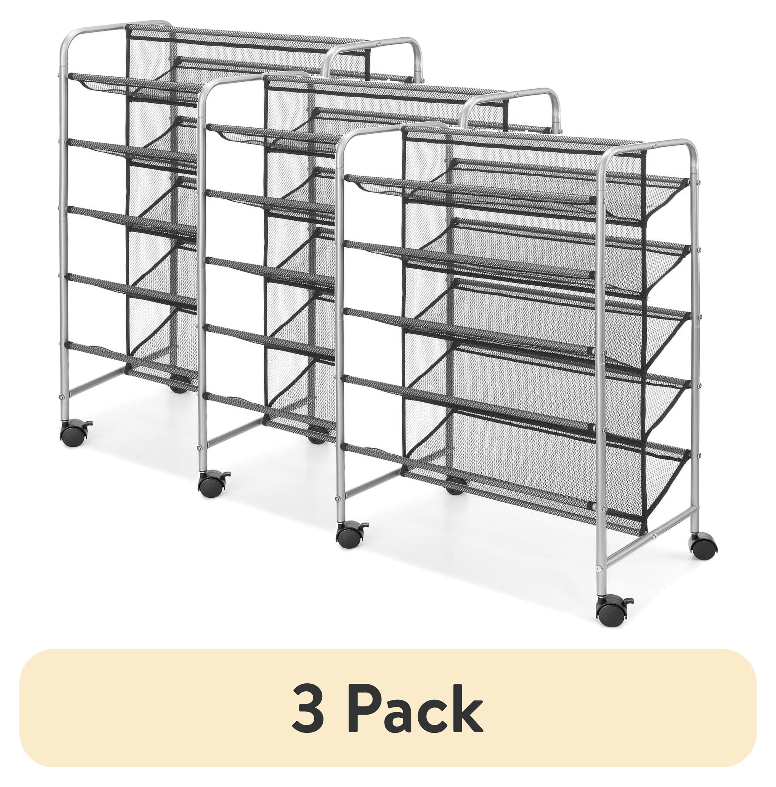 Steel Mesh Rack (3 pack) Mainstays 5-Tier Black Metal Mesh Shoe Rack Organizer, 30-Pair ...