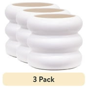 (3 pack) Mainstays 5" White Ceramic Bubble Planter