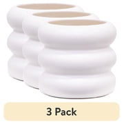 (3 pack) Mainstays 5" White Ceramic Bubble Planter