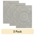 thumbnail image 1 of (3 pack) Mainstays 5’ x 7’ Woven Gray MedallionOutdoor Rug, 1 of 8