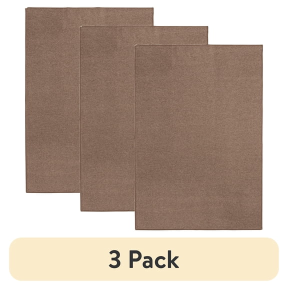 (3 pack) Mainstays 54" x 78" Titan Pecan Durable Indoor Utility Area Rug