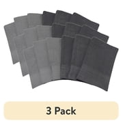 (3 pack) Mainstays 6-Piece Bar Mop Kitchen Towel Set, Gray